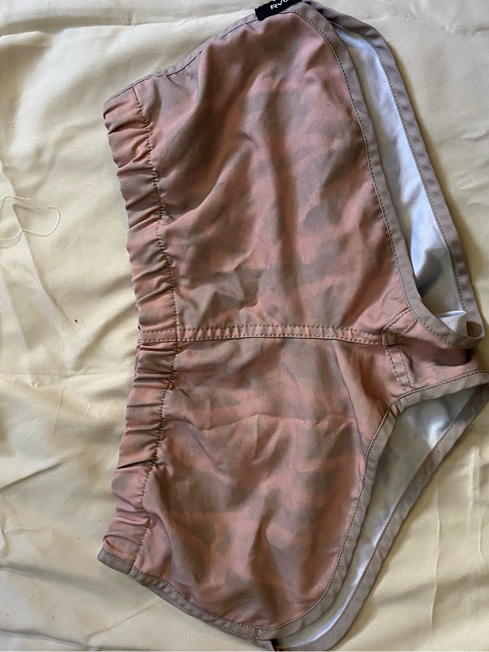 RVCA Women's Pink Camo Running Shorts